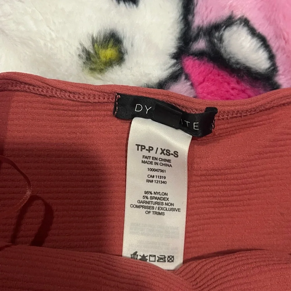 Dynamite Terracotta Ribbed Tube Top - Picture 2 of 2